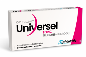 Ophtalmic Universel Silicone hydrogel Torique - Boite de 6 lentilles