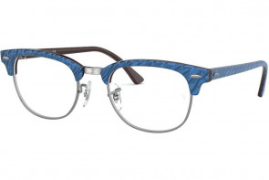 Lunettes de vue Ray-Ban RX5154 51mm Wrinkled blue on brown